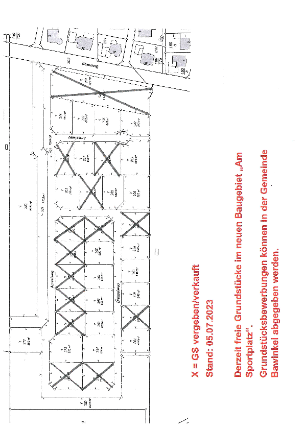 Lageplan freie GS im neuen Baugebiet